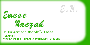 emese maczak business card